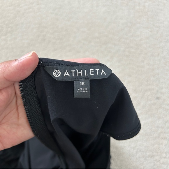 Athleta Jumpsuit 16 Sleeveless Elastic Waist Stretch Pockets Lightweight Black - Picture 9 of 12